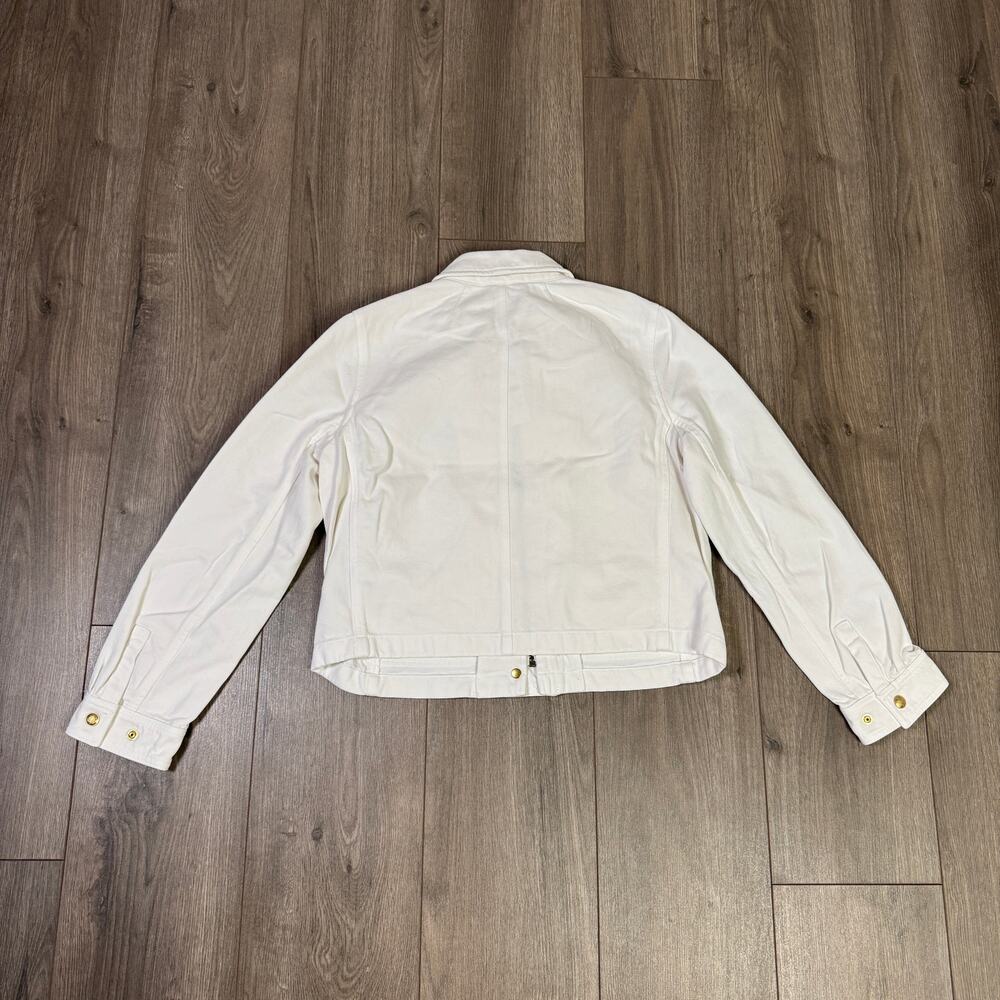 J Crew Short Barn Cotton Twill Cropped Zip Jacket US Women's XS - Picture 4 of 8